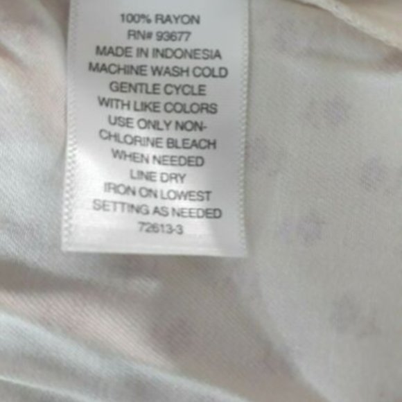 a.n.a. A New Approach Women Long Sleeve Button-Down Shirt 2XL Mini Daisy Pink - Picture 7 of 8